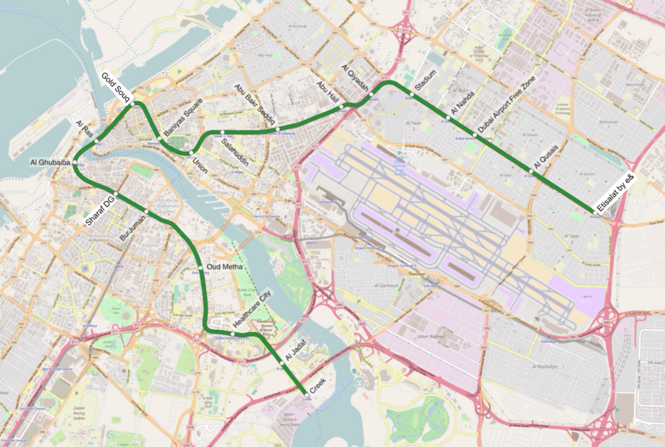 Green Line Map